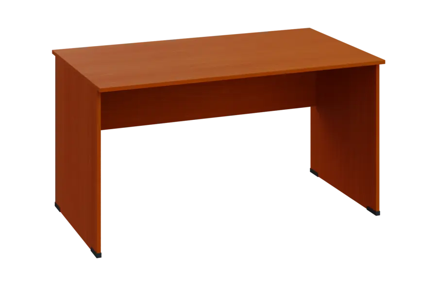 EPL 18 - 14 stůl kancelářský, dřevěná podnož, deska 18 mm, široký 1400 mm, třešeň šumavská